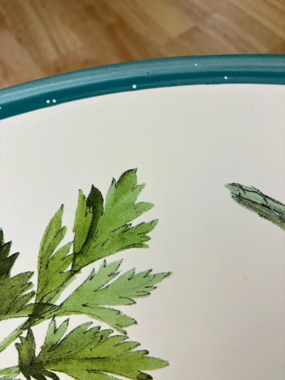 Villeroy & Boch Pedestal Bowl Fresh Herbs Ceramic Footed Platter